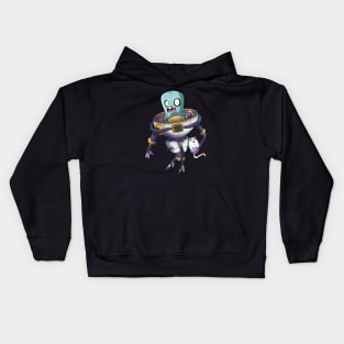 Sci Fi Comic Cartoon Robot Alien Kids Hoodie